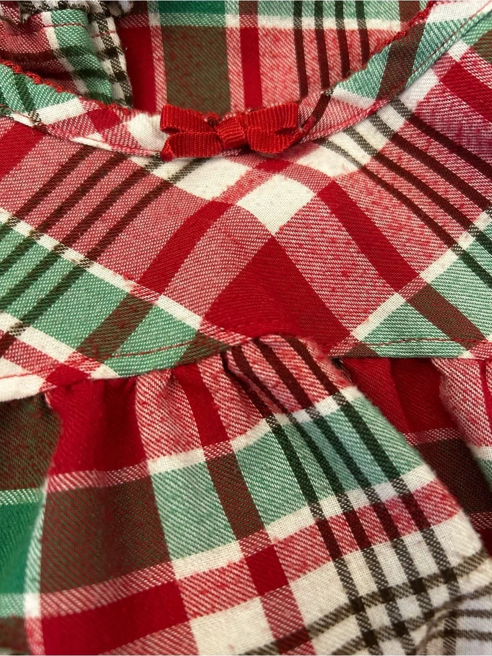 GYMBOREE Plaid Flannel Ruffle Hem Nightgown